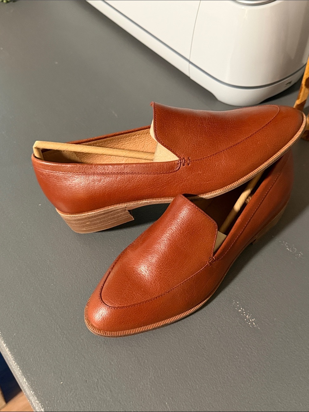 Madewell Women's Cognac Leather Loafers NWOT